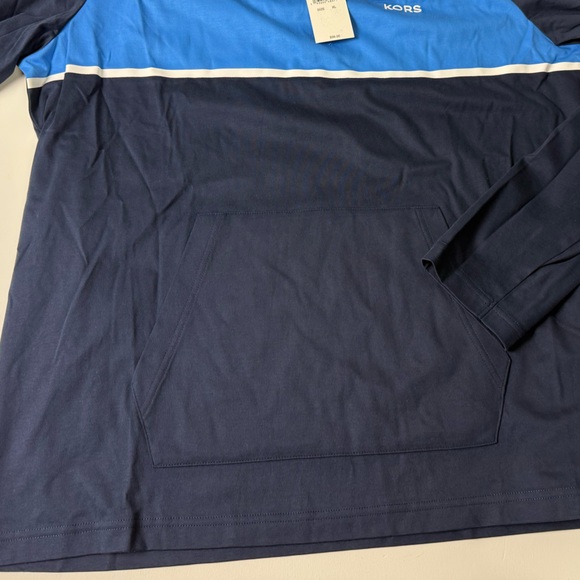 Michael Kors 100% Cotton Pullover Hoodie NWT Colorblock Banner New - Picture 4 of 6